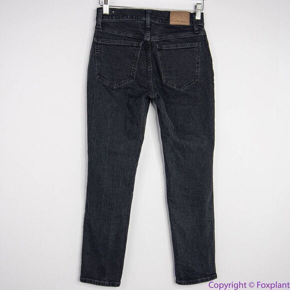 Madewell The Mid-Rise Perfect Vintage Jeans Clean Black‎ Wash, 25 - Picture 8 of 15